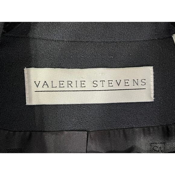 Valerie Stevens Black Single Breast Hidden Button Wool Blazer Plus Size 16 - Picture 2 of 7